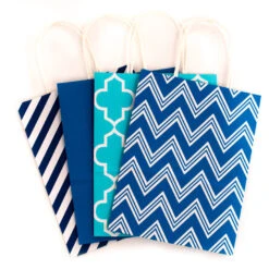 Hallmark 10.7" 12-Pack Assorted Kraft Paper Gift Bags -Hallmark Shop 10.7 Prints and Solids 12Pack Assorted Gift Bags 5EGB6051 05