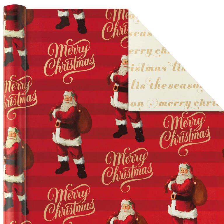 Hallmark Red And Gold 3-Pack Reversible Christmas Wrapping Paper, 120 Sq. Ft. 6 Hallmark Red And Gold 3-Pack Reversible Christmas Wrapping Paper, 120 Sq. Ft. - Image 4