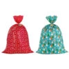 Hallmark Snowmen On Blue And Snowflakes On Red 2-Pack Giant Plastic Christmas Gift Bags -Hallmark Shop Assorted Giant Plastic Christmas Gift Bags 5XGB1452 01