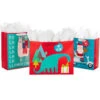Hallmark 13" And 15.5" Assorted Kids 3-Pack Christmas Gift Bags With Tissue Paper -Hallmark Shop Assorted L and XL Kids Christmas Gift Bags 5XGB4896 01