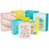 Hallmark Assorted Floral And Solid 8-Pack Medium And Large Gift Bags