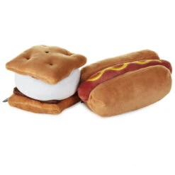 Hallmark Better Together Hot Dog And S'More Magnetic Plush, 4" -Hallmark Shop Better Together Hot Dog and SMore Magnetic Plush 1KID1648 02
