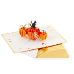 Hallmark Fun And Frightful 3D Pop-Up Halloween Card -Hallmark Shop Black Cat on Pumpkins 3D PopUp Halloween Card 1299IEH1003 02