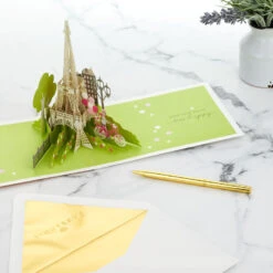 Hallmark Bonjour Eiffel Tower 3D Pop-Up Hello Card -Hallmark Shop Bonjour Eiffel Tower 3D PopUp Hello Card 1299LAD9664 08