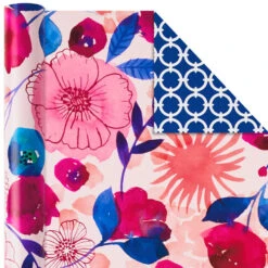 Hallmark Bright Florals 3-Pack Reversible Wrapping Paper, 120 Sq. Ft. Total 14 Hallmark Bright Florals 3-Pack Reversible Wrapping Paper, 120 Sq. Ft. Total -Hallmark Shop Bright Flowers 3Pack Reversible Wrapping Paper 5EWR2433 06