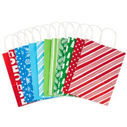 Hallmark 13" Bright Fun 12-Pack Assorted Christmas Gift Bags -Hallmark Shop Bright Fun 12 Assorted Large Christmas Gift Bags 5XGB2812 04