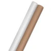 Hallmark Bulk Kraft Paper And White 2-Pack Wrapping Paper, 160 Sq. Ft. Total
