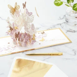 Hallmark Butterfly Bouquet Thankful For You 3D Pop-Up Thinking Of You Card 14 Hallmark Butterfly Bouquet Thankful For You 3D Pop-Up Thinking Of You Card -Hallmark Shop Butterfly Flowers 3D PopUp Thinking of You Card 1299LAD9643 06