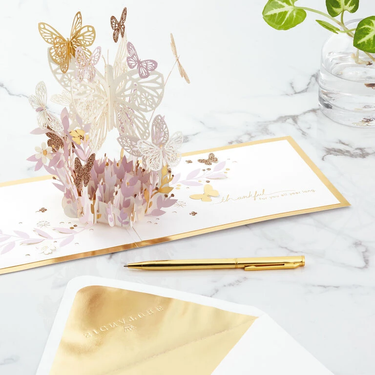 Hallmark Butterfly Bouquet Thankful For You 3D Pop-Up Thinking Of You Card 7 Hallmark Butterfly Bouquet Thankful For You 3D Pop-Up Thinking Of You Card - Image 6