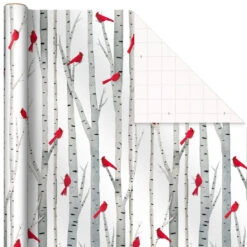 Hallmark Winter Wonder 3-Pack Christmas Wrapping Paper Assortment, 120 Sq. Ft. -Hallmark Shop Cardinals Snowflakes and Village Gift Wrap Pack 5JXW1075 05