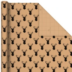 Hallmark Colorful Christmas 4-Pack Kraft Wrapping Paper Assortment, 88 Sq. Ft. -Hallmark Shop Colorful Christmas Assortment Kraft Wrapping Paper 5JXW1212 06