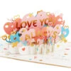 Hallmark Love You Always 3D Pop-Up Love Card -Hallmark Shop Colorful Hearts 3D PopUp Love Card 1299LAD2904 01