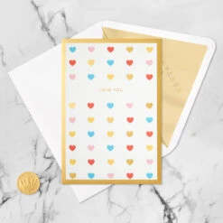 Hallmark Love You Always 3D Pop-Up Love Card -Hallmark Shop Colorful Hearts 3D PopUp Love Card 1299LAD2904 05