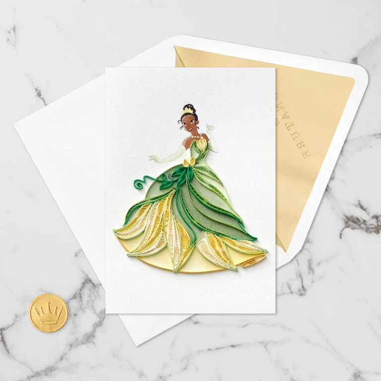 Hallmark Disney The Princess And The Frog Tiana Happy Wish Quilled Paper Handmade Card 6 Hallmark Disney The Princess And The Frog Tiana Happy Wish Quilled Paper Handmade Card - Image 5