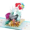 Hallmark Disney The Little Mermaid Wishing You Happiness 3D Pop-Up Card -Hallmark Shop Disney The Little Mermaid Ariel 3D PopUp Card for Her 1499LAD2902 01