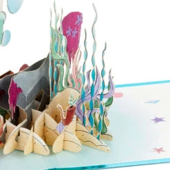 Hallmark Disney The Little Mermaid Wishing You Happiness 3D Pop-Up Card -Hallmark Shop Disney The Little Mermaid Ariel 3D PopUp Card for Her 1499LAD2902 05