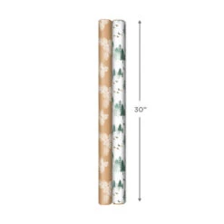 Hallmark Elegant Evergreens 2-Pack Holiday Wrapping Paper, 150 Sq. Ft. -Hallmark Shop Elegant Evergreens Holiday Wrapping Paper 5JXW1203 04