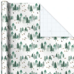 Hallmark Elegant Evergreens 2-Pack Holiday Wrapping Paper, 150 Sq. Ft. -Hallmark Shop Elegant Evergreens Holiday Wrapping Paper 5JXW1203 06