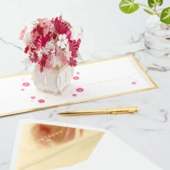 Hallmark Happy Thoughts Flower Bouquet 3D Pop-Up Thinking Of You Card 19 Hallmark Happy Thoughts Flower Bouquet 3D Pop-Up Thinking Of You Card -Hallmark Shop Flower Bouquet 3D PopUp Thinking of You Card 1299LAD9644 08
