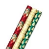 Hallmark Traditional 3-Pack Foil Christmas Wrapping Paper Assortment, 60 Sq. Ft. -Hallmark Shop Foil Christmas Wrapping Paper Assortment 5JXW1065 01