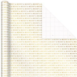 Hallmark Gold And White 6-Pack Holiday Wrapping Paper Assortment, 180 Sq. Ft. -Hallmark Shop Gold and White Christmas Wrapping Paper Assortment 5JXW1086 04