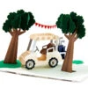 Hallmark Hope Your Day Is Good To A Tee Golf 3D Pop-Up Card -Hallmark Shop Golf Cart Pun Good Day 3D PopUp Card 5RZH1304 01