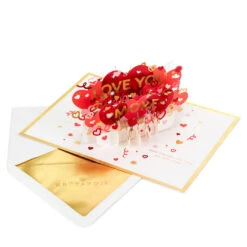 Hallmark Love You More 3D Pop-Up Love Card -Hallmark Shop Heart Pattern 3D PopUp Love Card 1299IAV5835 02