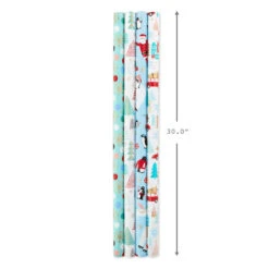 Hallmark Holiday Mix 4-Pack Christmas Wrapping Paper Assortment, 120 Sq. Ft. -Hallmark Shop Holiday Mix Assorted Christmas Wrapping Paper 5JXW1042 04