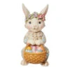 Enesco Jim Shore Pint Bunny With Floral Crown And Basket Figurine, 5" -Hallmark Shop Jim Shore Bunny With Floral Crown and Basket Figurine 6012443 01