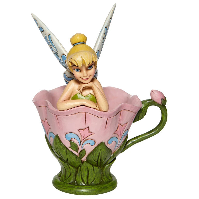 Enesco Jim Shore Disney Tinker Bell In Flower Teacup Figurine, 6.25" 3 Enesco Jim Shore Disney Tinker Bell In Flower Teacup Figurine, 6.25"