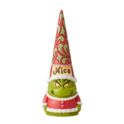Enesco Jim Shore Dr. Seuss Naughty/Nice Grinch Gnome Figurine, 8.19"