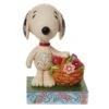 Enesco Jim Shore Peanuts Snoopy Basket Of Tulips Figurine, 4.9" -Hallmark Shop Jim Shore Snoopy Basket of Tulips Figurine 6011946 01