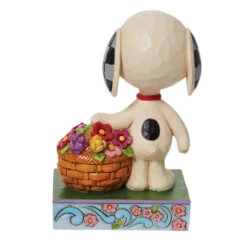 Enesco Jim Shore Peanuts Snoopy Basket Of Tulips Figurine, 4.9" -Hallmark Shop Jim Shore Snoopy Basket of Tulips Figurine 6011946 02