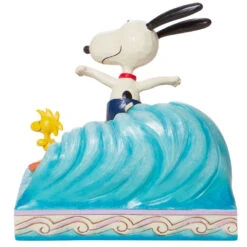 Enesco Jim Shore Peanuts Snoopy & Woodstock Surfing Figurine, 5.5" -Hallmark Shop Jim Shore Snoopy Woodstock Surfing Figurine 6010114 02