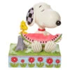 Enesco Jim Shore Peanuts Snoopy & Woodstock Sharing Watermelon Figurine, 4.625" -Hallmark Shop Jim Shore Snoopy Woodstock Watermelon Figurine 6010113 01