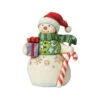 Enesco Jim Shore Snowman With Gift And Candy Cane Mini Figurine, 3.5" 1 Enesco Jim Shore Snowman With Gift And Candy Cane Mini Figurine, 3.5" -Hallmark Shop Jim Shore Snowman With GiftCandy Cane Mini Figurine 6009009 01