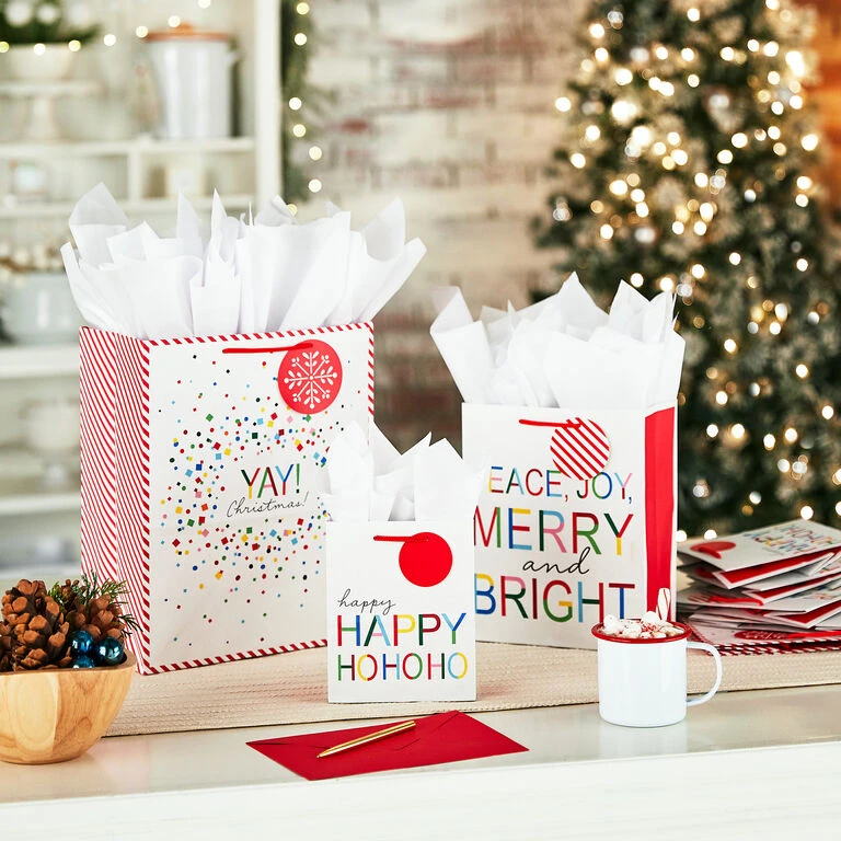 Hallmark Merry And Bright 8-Pack Christmas Gift Bags, Assorted Sizes And Designs 4 Hallmark Merry And Bright 8-Pack Christmas Gift Bags, Assorted Sizes And Designs - Image 2