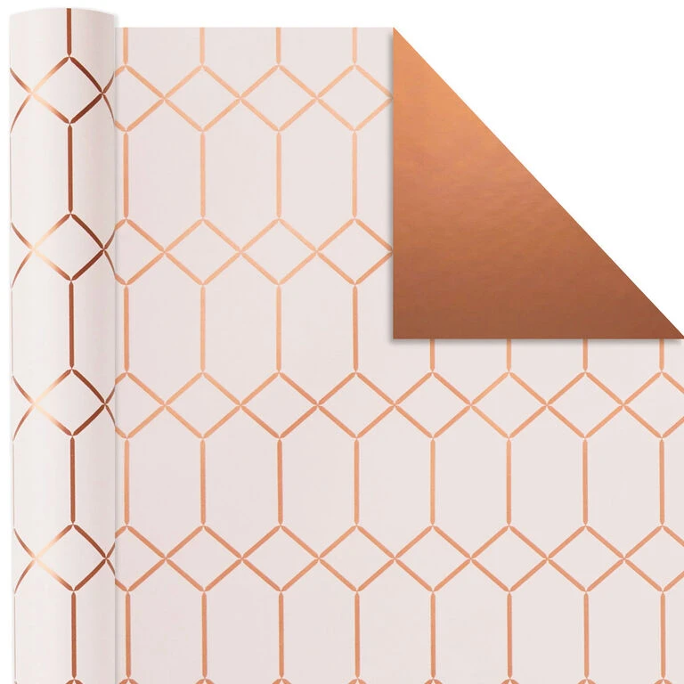 Hallmark Metallic Shimmer 3-Pack Reversible Wrapping Paper, 120 Sq. Ft. Total 7 Hallmark Metallic Shimmer 3-Pack Reversible Wrapping Paper, 120 Sq. Ft. Total - Image 5