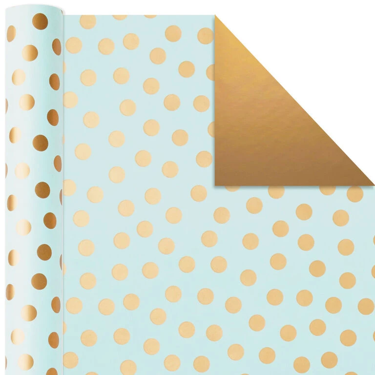 Hallmark Metallic Shimmer 3-Pack Reversible Wrapping Paper, 120 Sq. Ft. Total 8 Hallmark Metallic Shimmer 3-Pack Reversible Wrapping Paper, 120 Sq. Ft. Total - Image 6