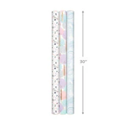 Hallmark Modern Muted 3-Pack Wrapping Paper, 55 Sq. Ft. Total 17 Hallmark Modern Muted 3-Pack Wrapping Paper, 55 Sq. Ft. Total -Hallmark Shop Modern Muted 3Pack Wrapping Paper Rolls 5EWR6369 08