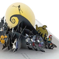 Hallmark Disney Tim Burton's The Nightmare Before Christmas Happy Nightmares 3D Pop-Up Card -Hallmark Shop Nightmare Before Christmas Jack Skellington 3D PopUp Card 1499LAD2846 02