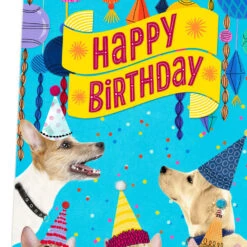 Hallmark 16" Party Cats And Dogs Jumbo Birthday Card From All -Hallmark Shop Party Cats Dogs Birthday Card From Us 1299CBG3004 04