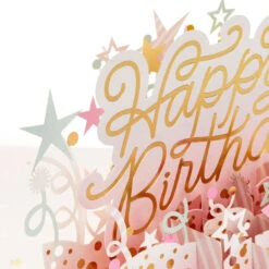 Hallmark Here's To A Happy Year Ahead 3D Pop-Up Birthday Card -Hallmark Shop Party Decorations 3D PopUp Birthday Card 1299LAD2899 04