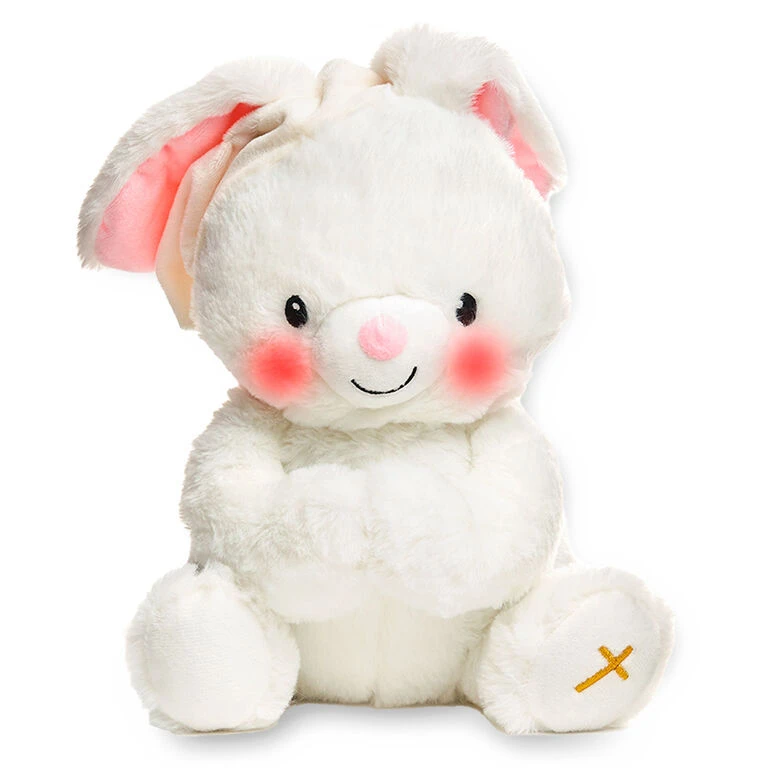 Paws For Prayer Bunny Stuffed Animal With Music And Light, 10" H 3 Paws For Prayer Bunny Stuffed Animal With Music And Light, 10" H