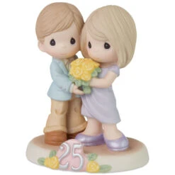 Precious Moments Twenty-Five Happy Years Together Figurine, 5.1" -Hallmark Shop Precious Moments 25th Anniversary Figurine 223017 02