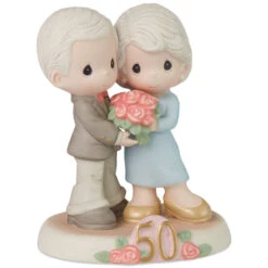 Precious Moments Fifty Golden Years Together Figurine, 5.1" -Hallmark Shop Precious Moments 50th Anniversary Figurine 223019 02