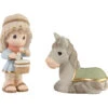 Precious Moments Little Drummer Boy And Donkey Figurines, Set Of 2 -Hallmark Shop Precious Moments Little Drummer Boy and Donkey Figurines 229301 01