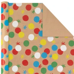 Hallmark Primary Birthday 3-Pack Kraft Wrapping Paper, 105 Sq. Ft. Total 11 Hallmark Primary Birthday 3-Pack Kraft Wrapping Paper, 105 Sq. Ft. Total -Hallmark Shop Primary Birthday 3Pack Kraft Wrapping Paper 5EWR6409 04