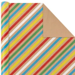 Hallmark Primary Birthday 3-Pack Kraft Wrapping Paper, 105 Sq. Ft. Total 12 Hallmark Primary Birthday 3-Pack Kraft Wrapping Paper, 105 Sq. Ft. Total -Hallmark Shop Primary Birthday 3Pack Kraft Wrapping Paper 5EWR6409 05