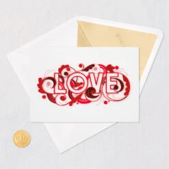 Hallmark With All My Heart Quilled Paper Handmade Love Card -Hallmark Shop Red Letters Quilled Paper Handmade Romantic Love Card 1299LAD2811 05